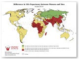 Diferencia en la esperanza de vida entre mujeres y hombres estadística