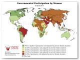 Participación gubernamental por estadística de mujeres