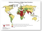 Existencia de enclaves de mayor estadística de prevalencia de violación