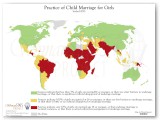 Práctica del matrimonio infantil para niñas estadística